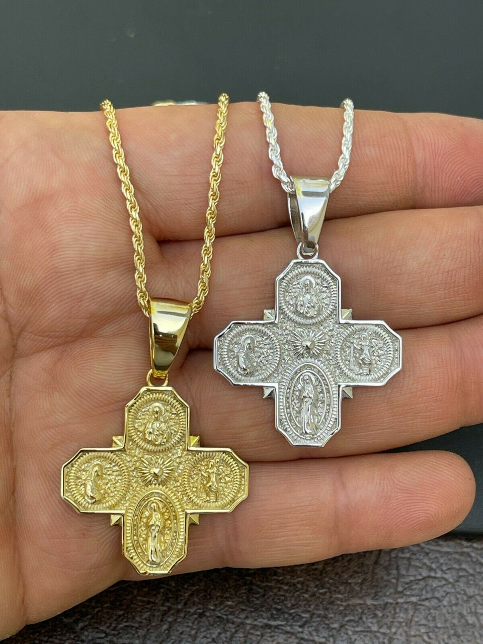 St Benedict Medal Cross Key Pendant Necklaces Mens Necklace 42x14.6mm  Antique Silver Exorcism And Gold N1692 Celtic Catholic Religious Jewelry  From 0,7 € | DHgate