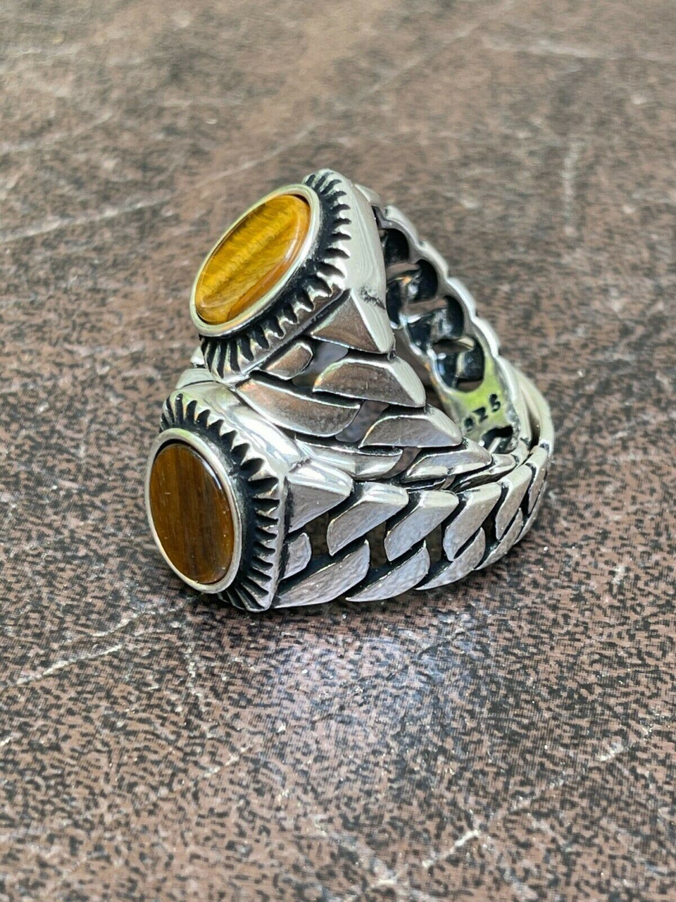 Tigers eye custom ring in sterling silver at greenes dublin 2 – Greene's  Jewellers