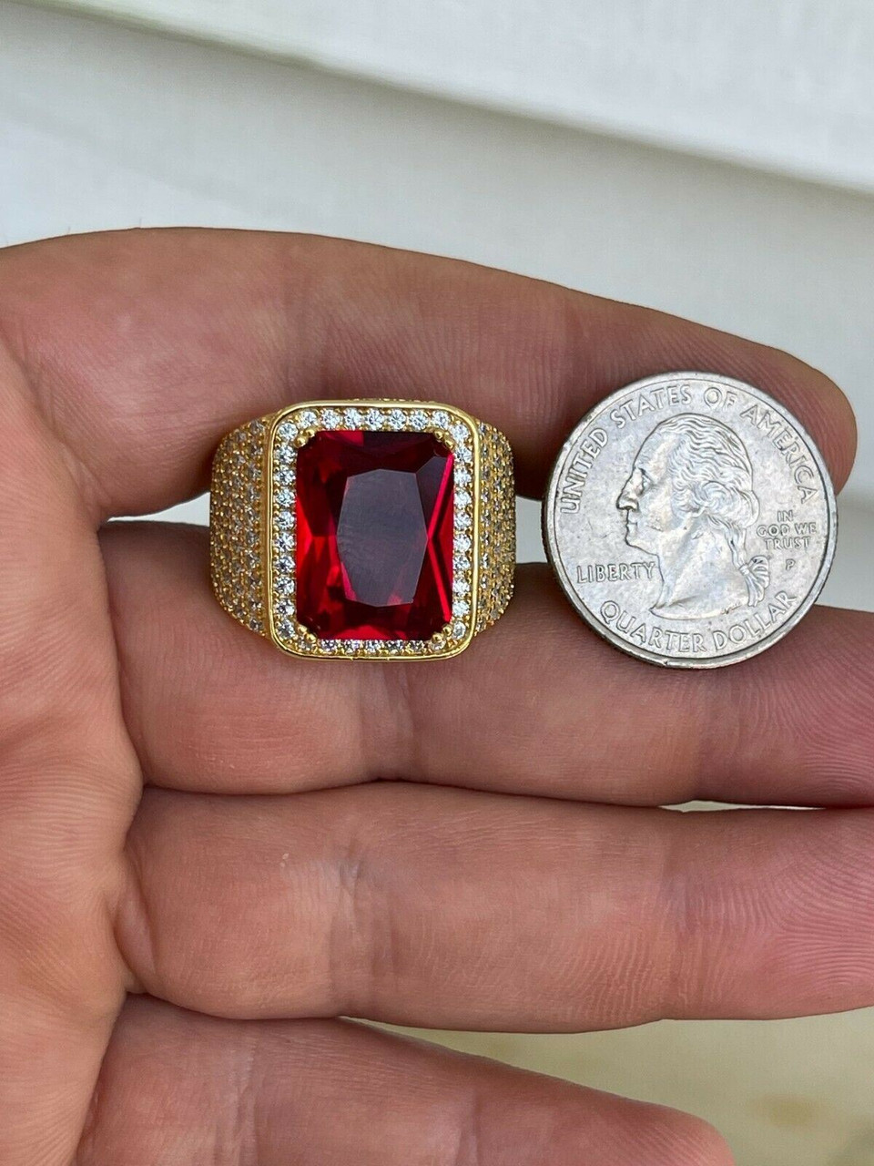 Buy Handmade Ruby Rings | AlAliGems | Ruby Vintage Ring Red Real Ruby Stone  | Yaqoot Stone Size 10.5 Online at desertcartINDIA