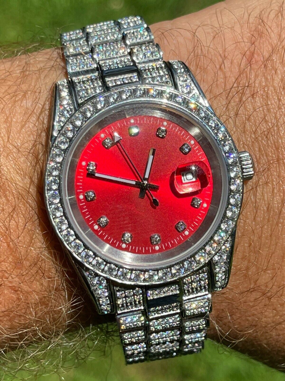 Diamond watch red face Clearance