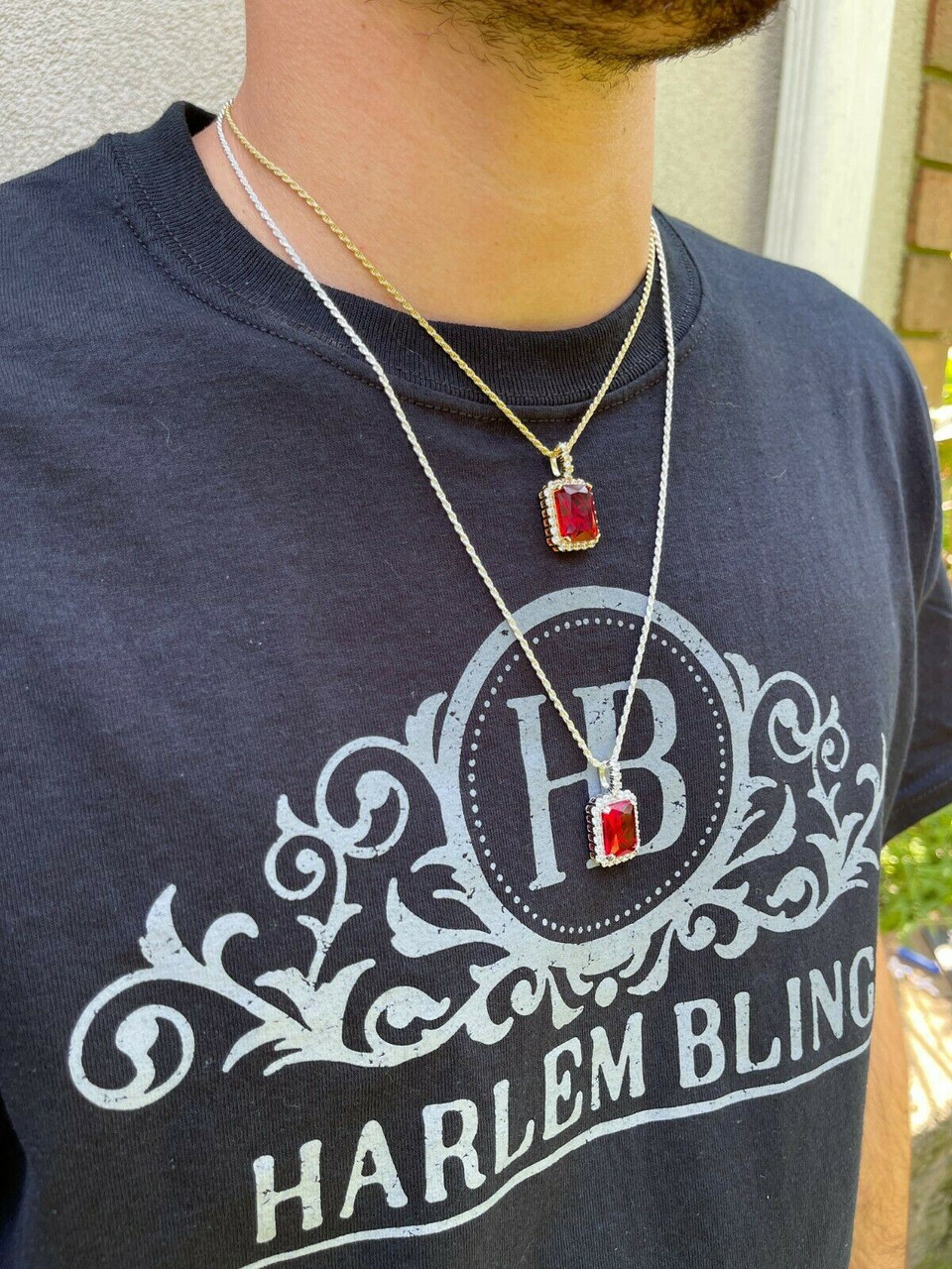 Ruby mens necklace Clearance