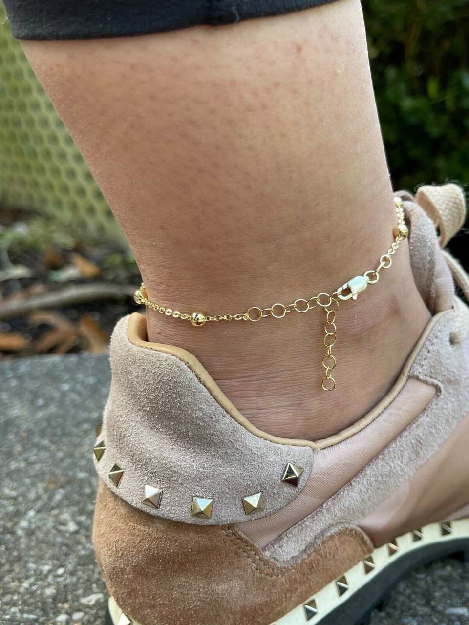 Huitan Temperament Sweet Girls Thin Anklet Bracelet with Brilliant CZ  Summer Beach Ankle Leg Chain for Women Barefoot Jewelry