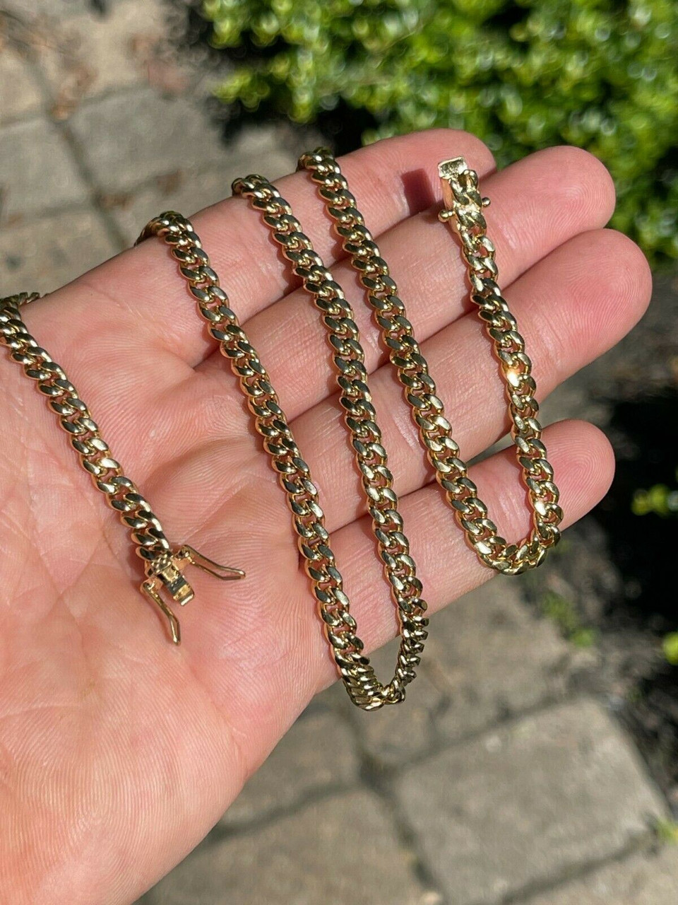 14mm Cuban Link Chain in 14K Solid Gold