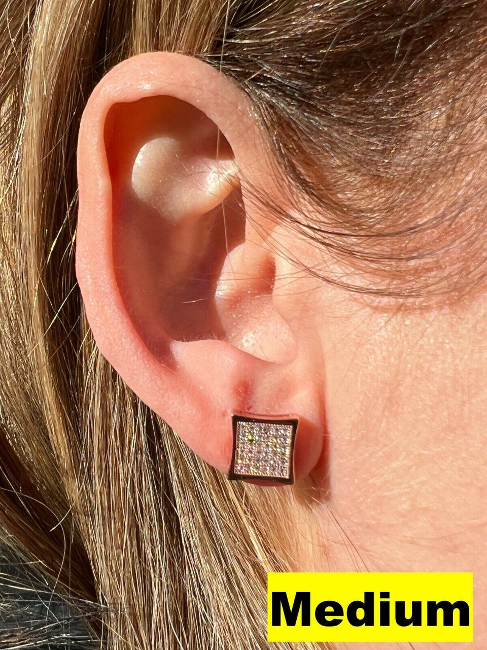 81tcw Salt and Pepper Hexagon Diamond Studs, 14k Rose Gold Earrings – Point  No Point Studio