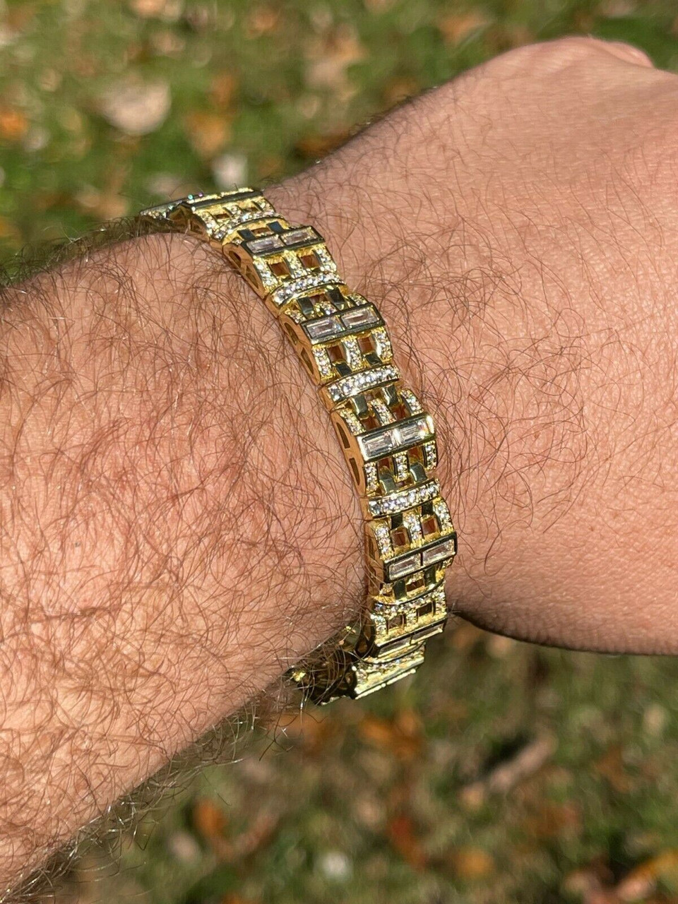 Iced Out 13mm Cuban Cuban Link Wrist Chain Bracelet For Men Hip Hop Jewelry  With Cubic Zircon Stones From Beajewelry, $21.12 | DHgate.Com