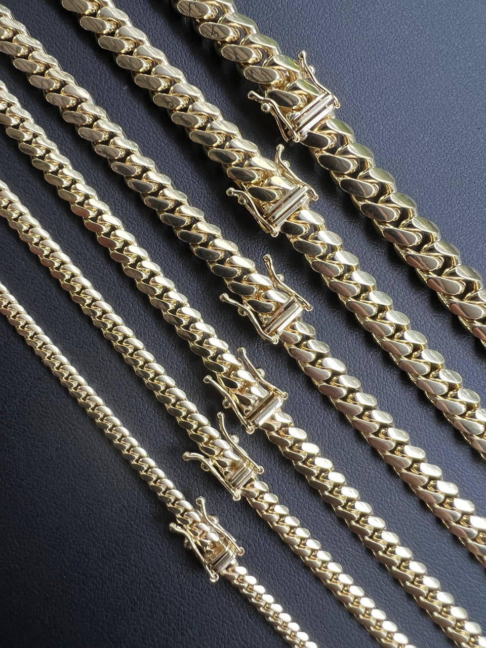 10K gold Miami cuban link chain 3.5重量約9g - ネックレス