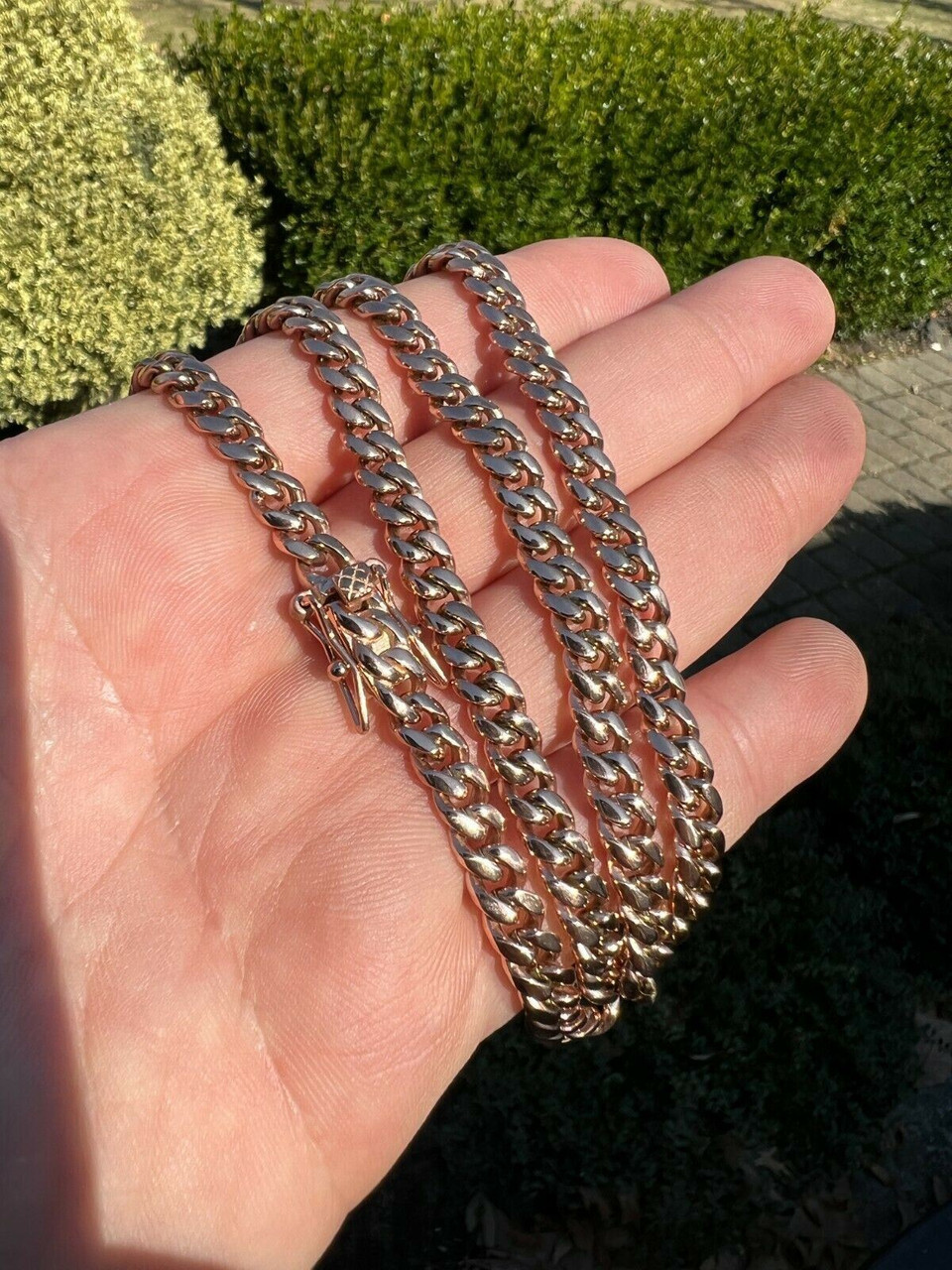 Miami Cuban Link Chain Necklace / Bracelet Rose Gold Plated