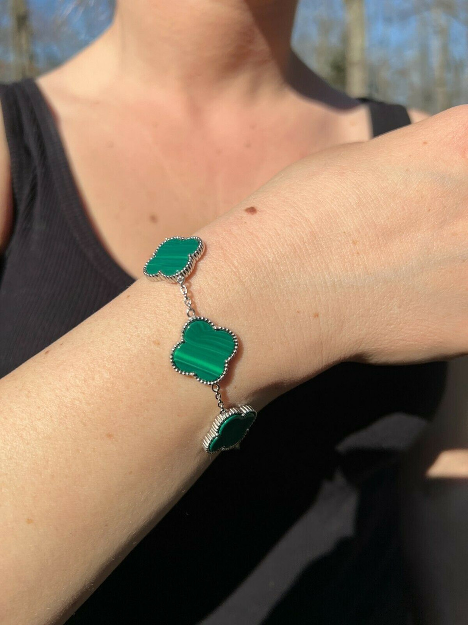 Green clover bracelet – QJS Jewellery