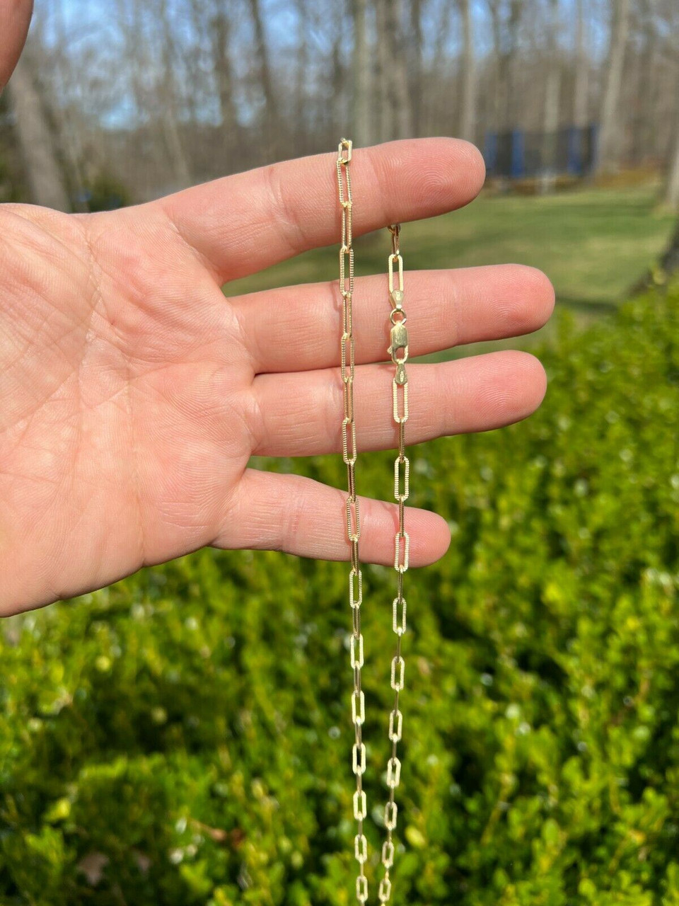 Mejuri 14K Yellow Gold Chain Necklaces: Paperclip Chain Charm Necklace