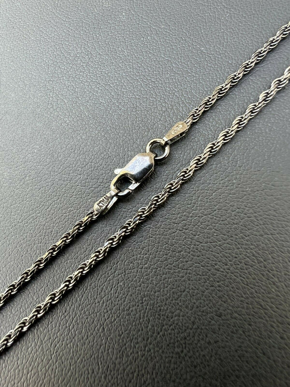 Beck Rope Chain Necklace in Oxidized Sterling Silver