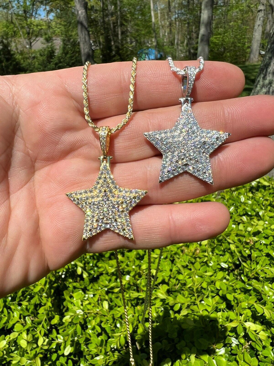 Iced out clearance star pendant