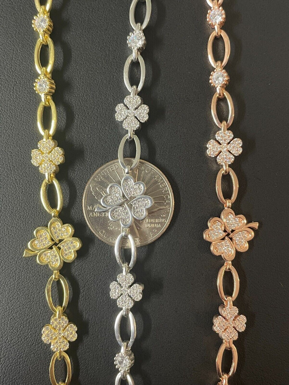 Rose Gold Crystal Leaf Bracelet