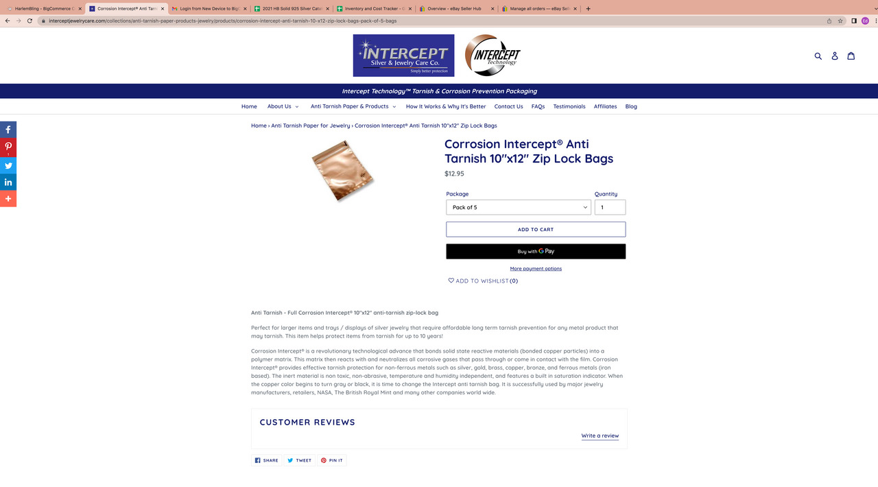 Anti Tarnish Strips  Intercept Silver & Jewelry Care – Intercept Jewelry  Care