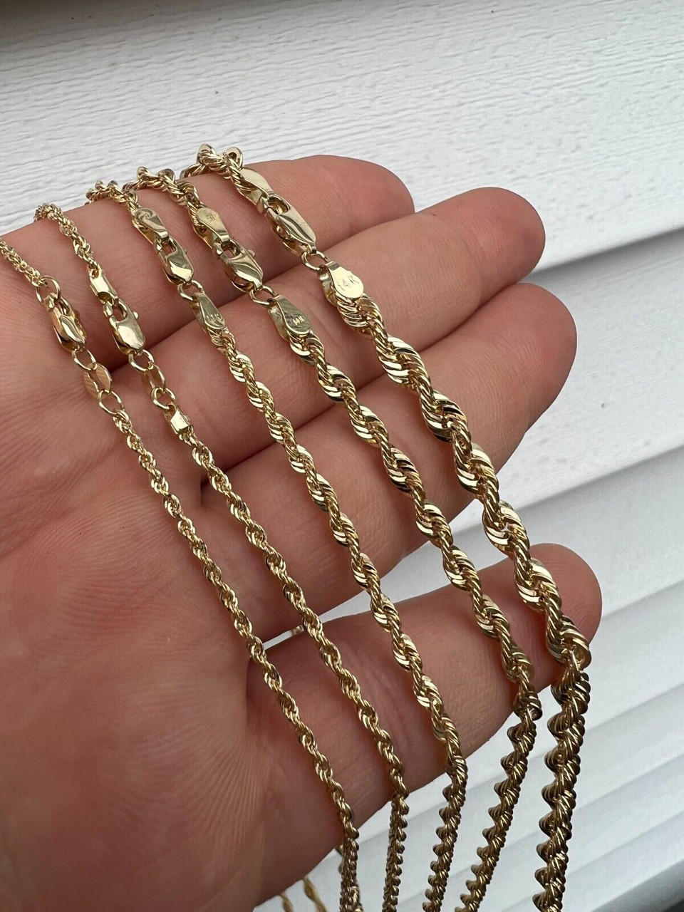 4.5 mm gold rope shop chain