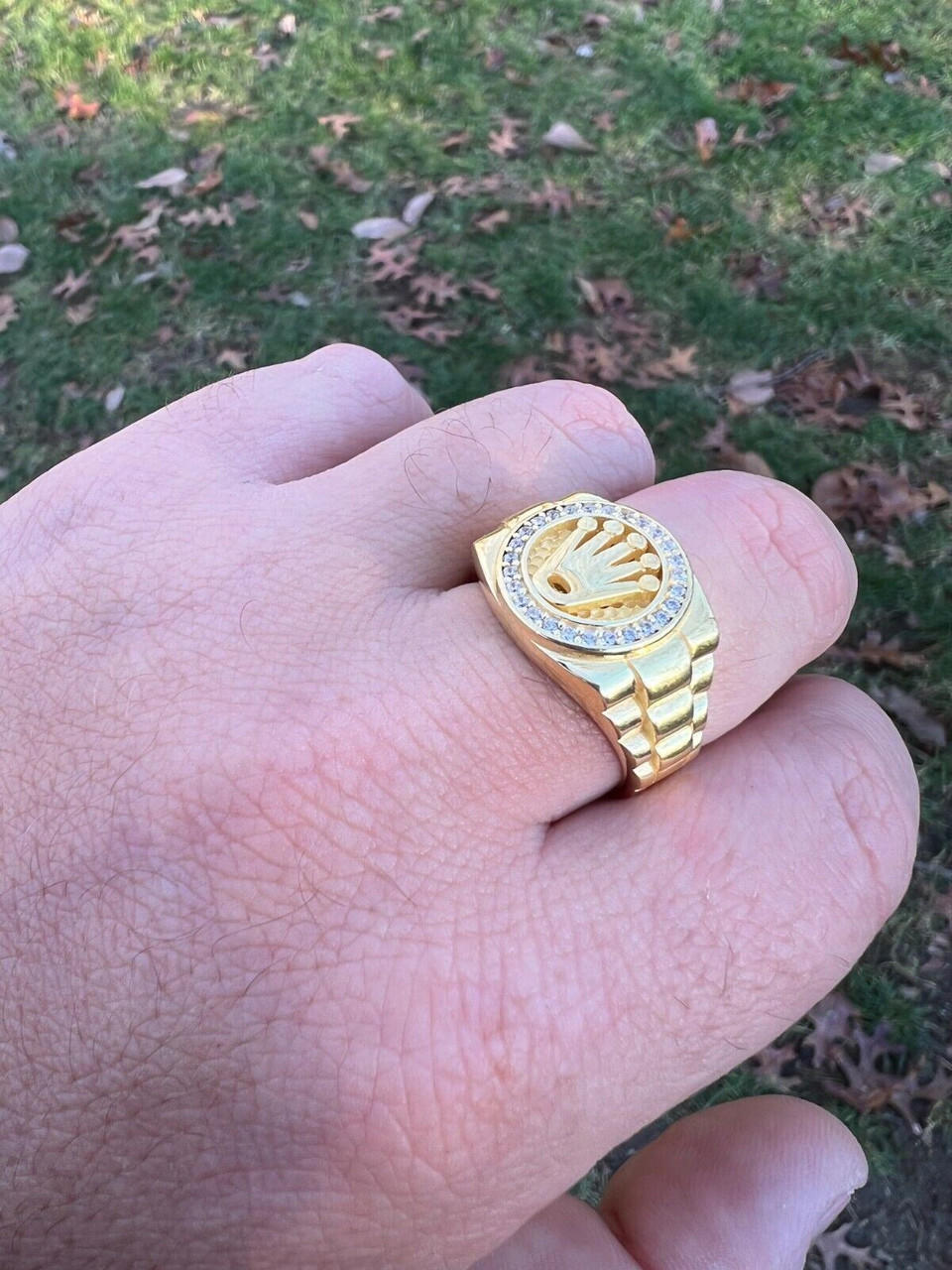 2.00Ct Emerald Lab Created Diamond mens rolex ring 14k yellow gold plated |  eBay