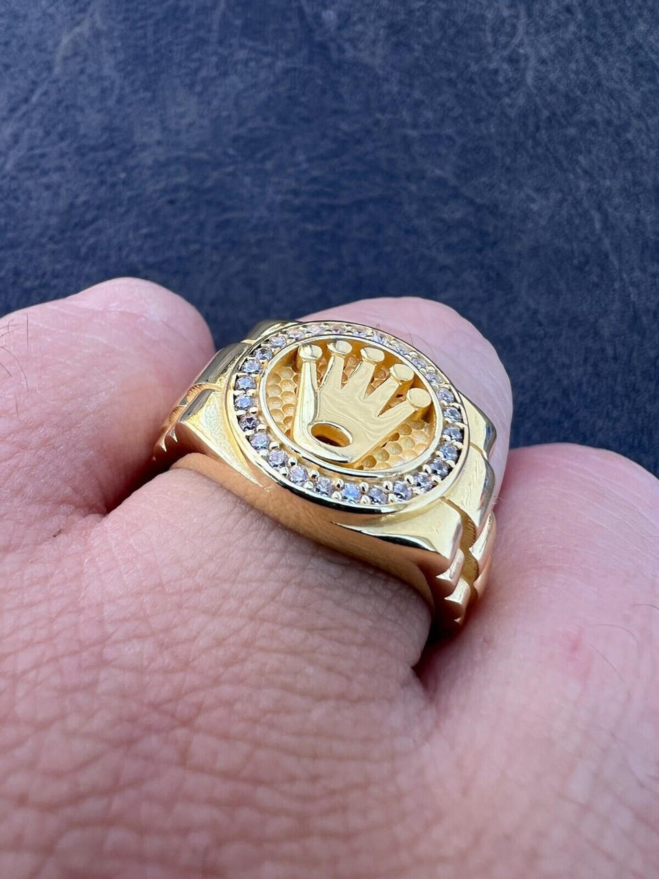 10kyg 1.00 cttw Diamond Mens Rolex Ring – Celebration Jewelers