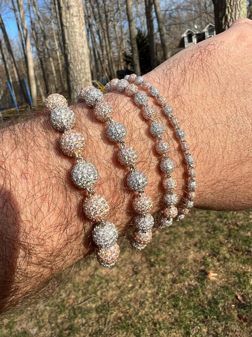 Diamond disco ball bracelet clearance