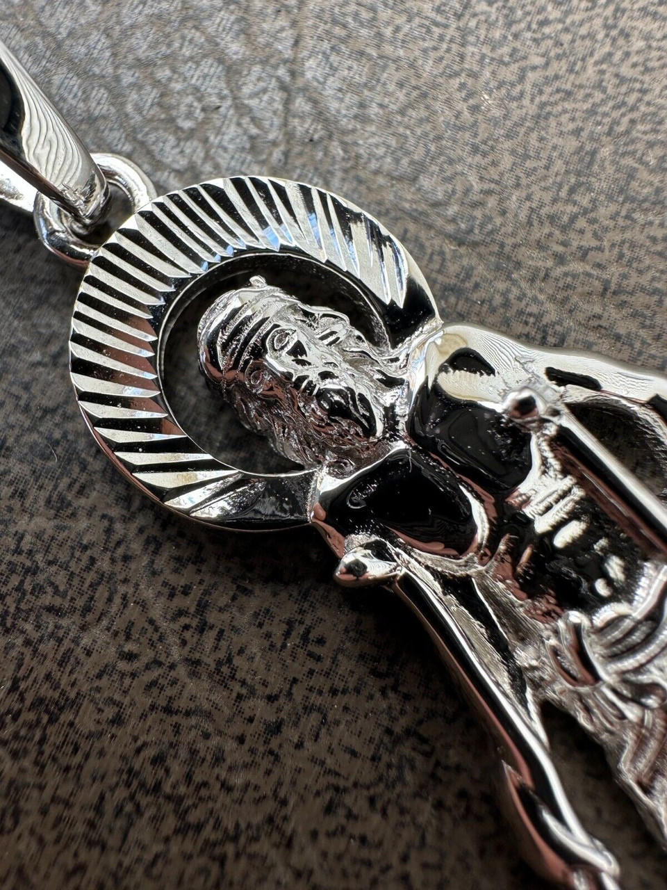 saint lazarus silver pendant