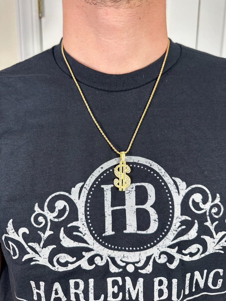 Hip Hop V S Letter Pendant Necklace Gold/silver Color Plated Micro