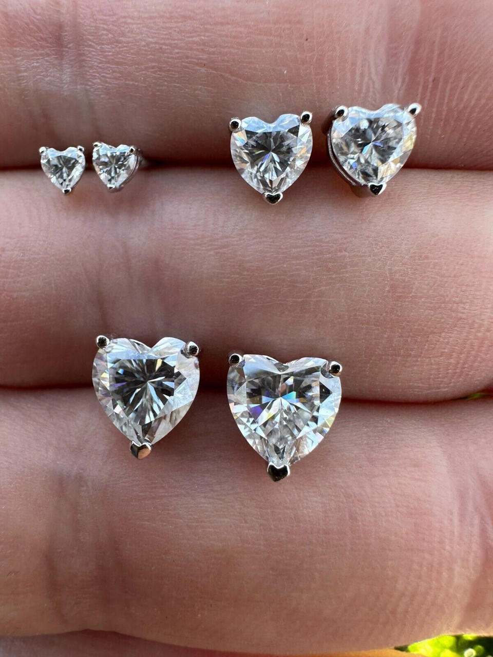 Platinum And 1.40ct Heart Shaped Diamond Stud Earrings Available For  Immediate Sale At Sotheby's