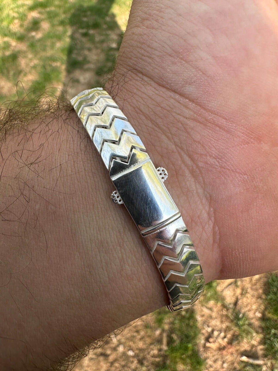 Bracelet Vintage Snake Hinged Silver Tone Marked with S In Diamond Shape |  eBay