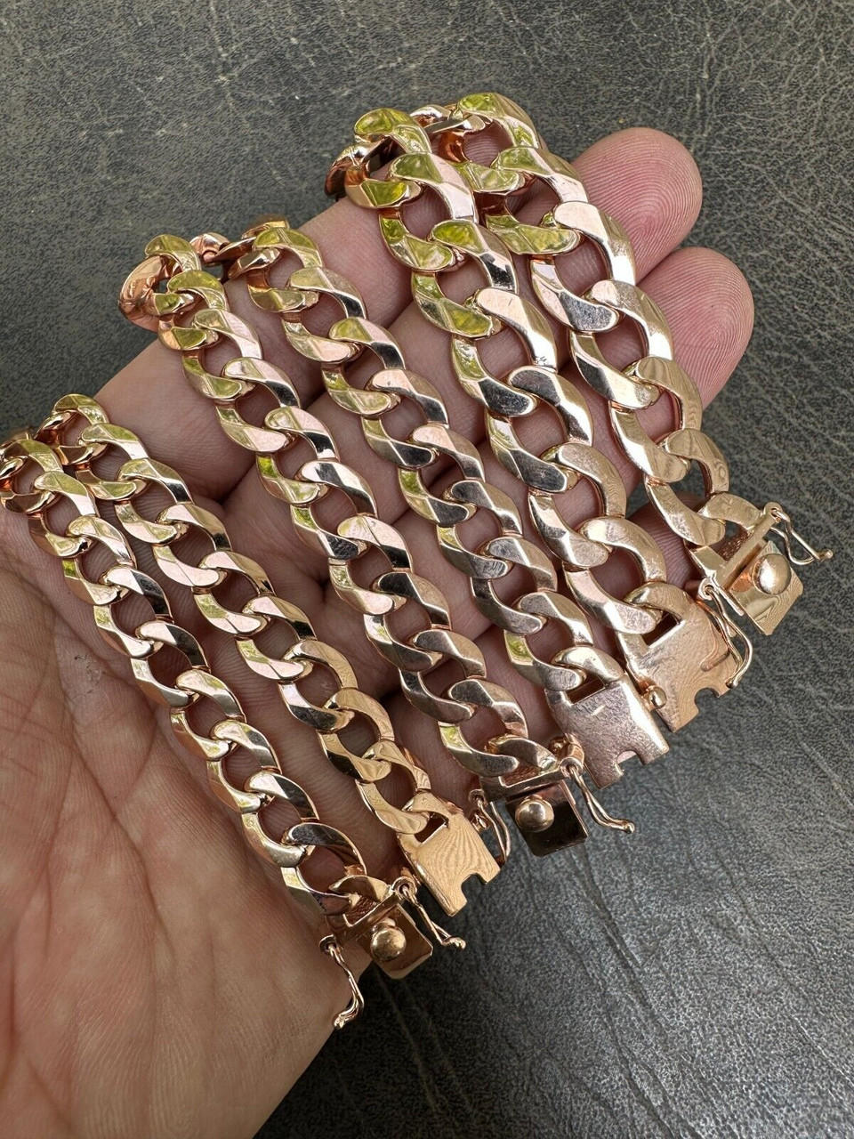 Curb Chain Necklace, Rose gold plated