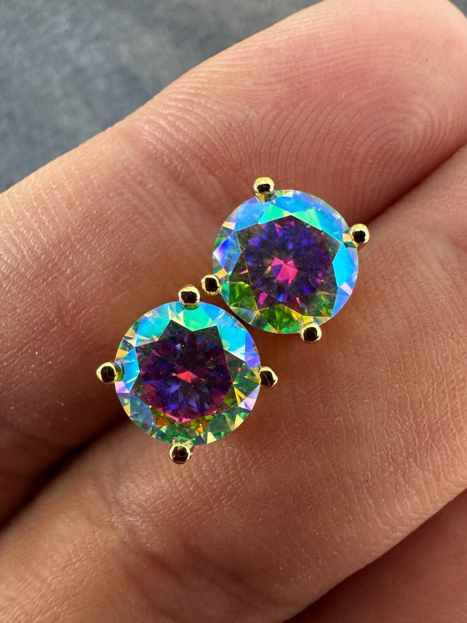 Rainbow Sapphire & Diamond Earrings - Phillip Stoner The Jeweller