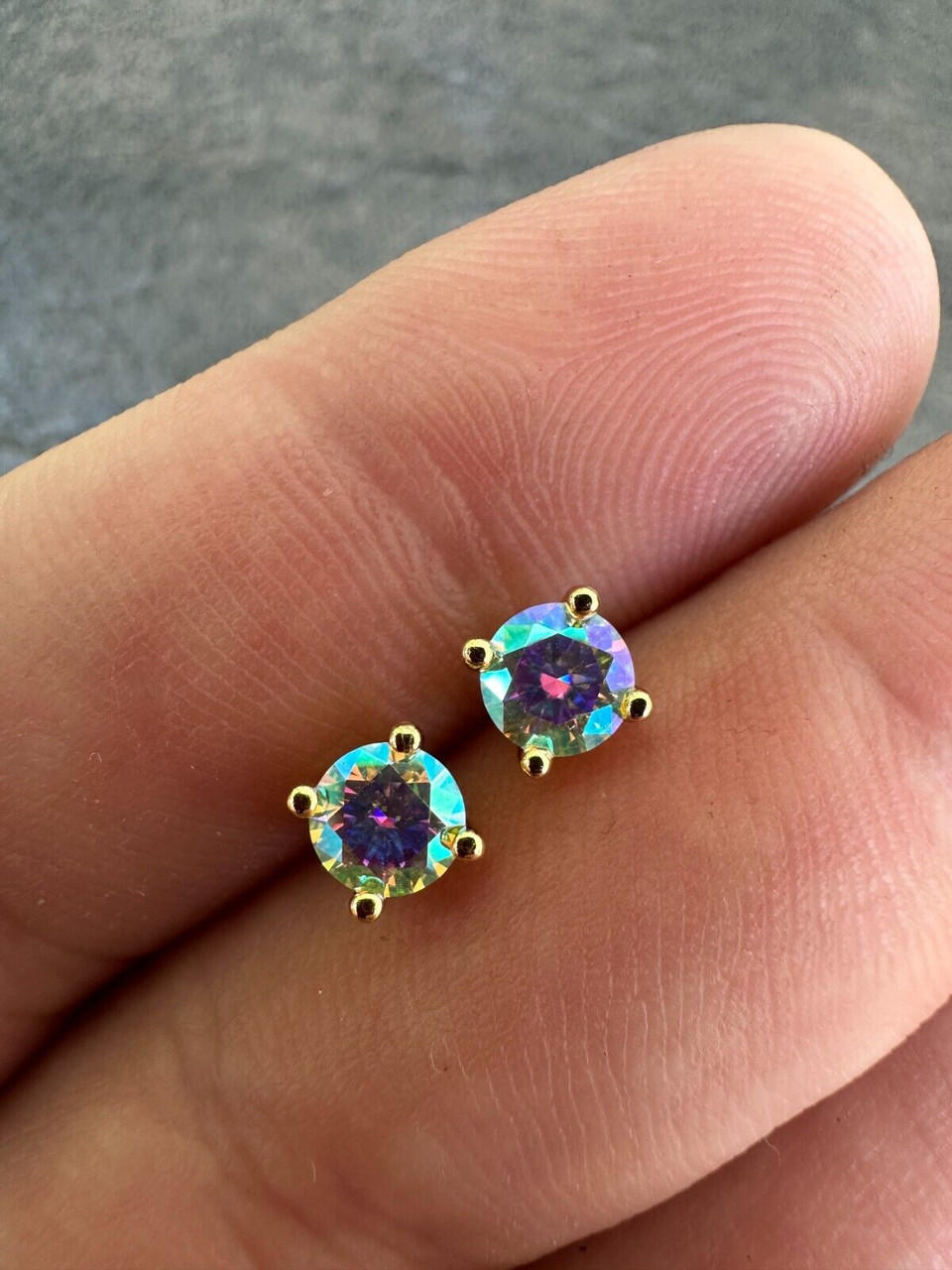 Small Marquise Cut Natural Australian Solid Opal Stud Earrings 14K Yellow  Gold | eBay