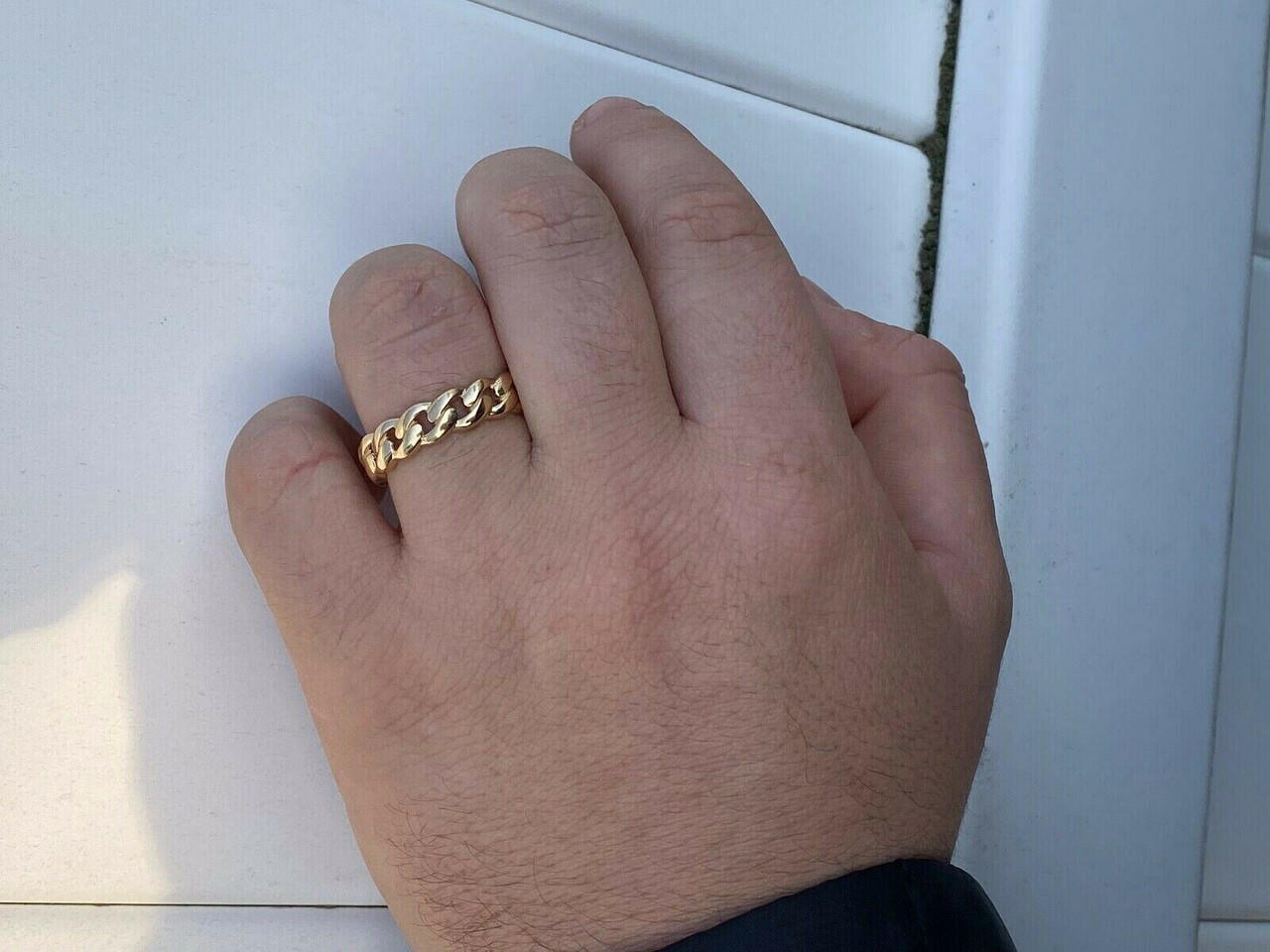 Cuban link pinky on sale ring