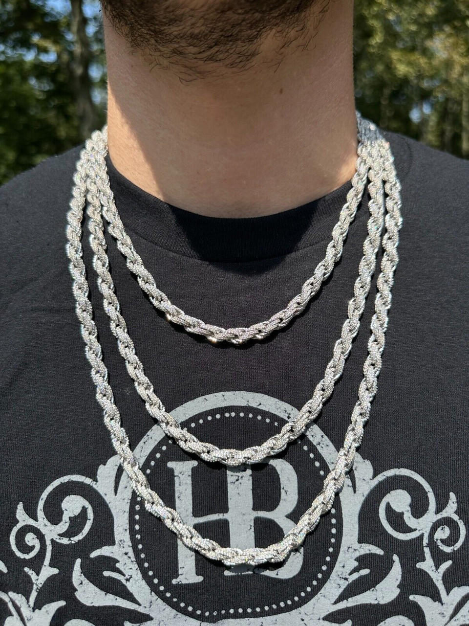 Heavy Rope Chain Necklace Golden Plated Hip Hop Necklace Men - Temu
