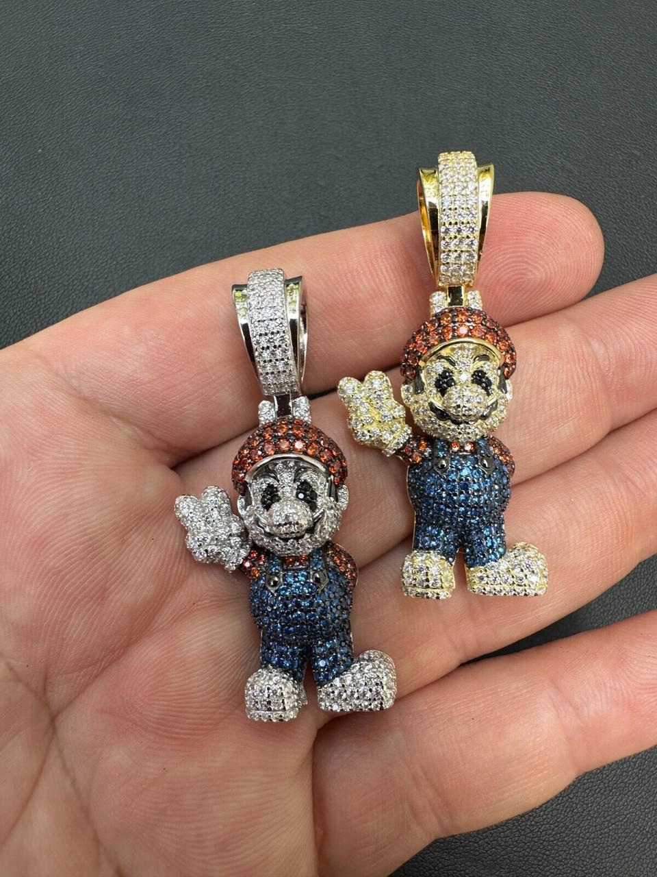 Mario iced sales out pendant