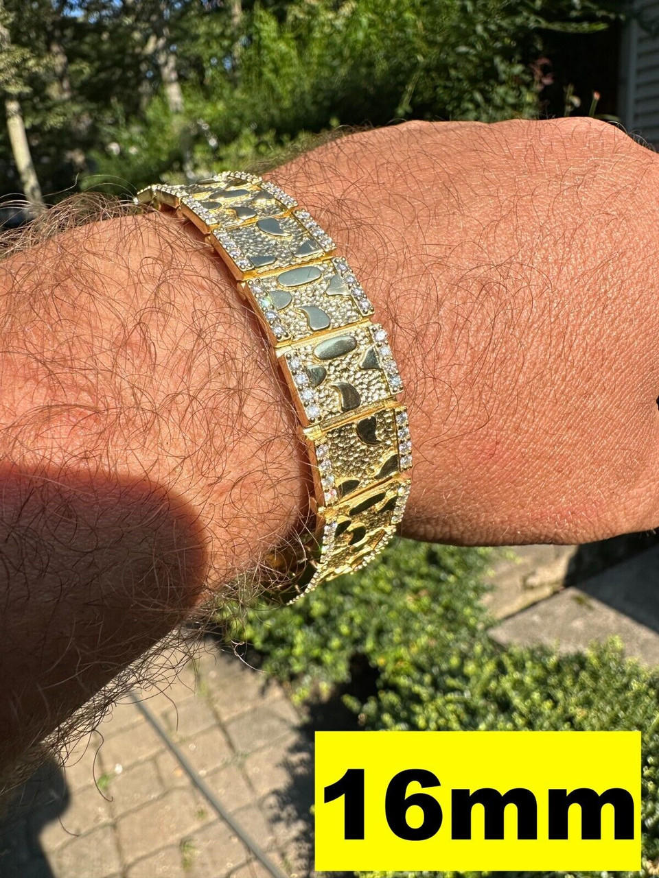 Gold plated store nugget bracelet