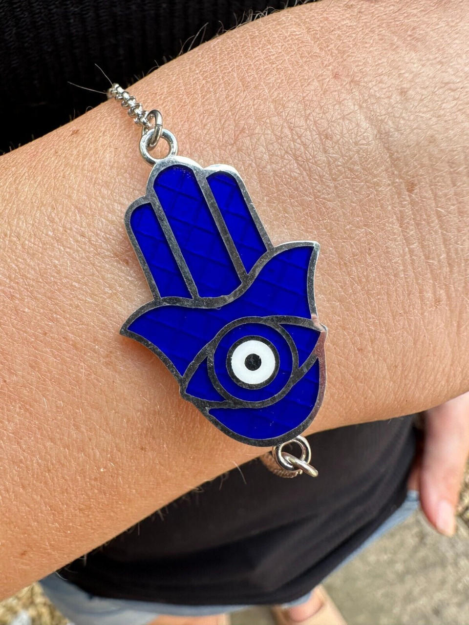 Blue eye hand of on sale hamsa