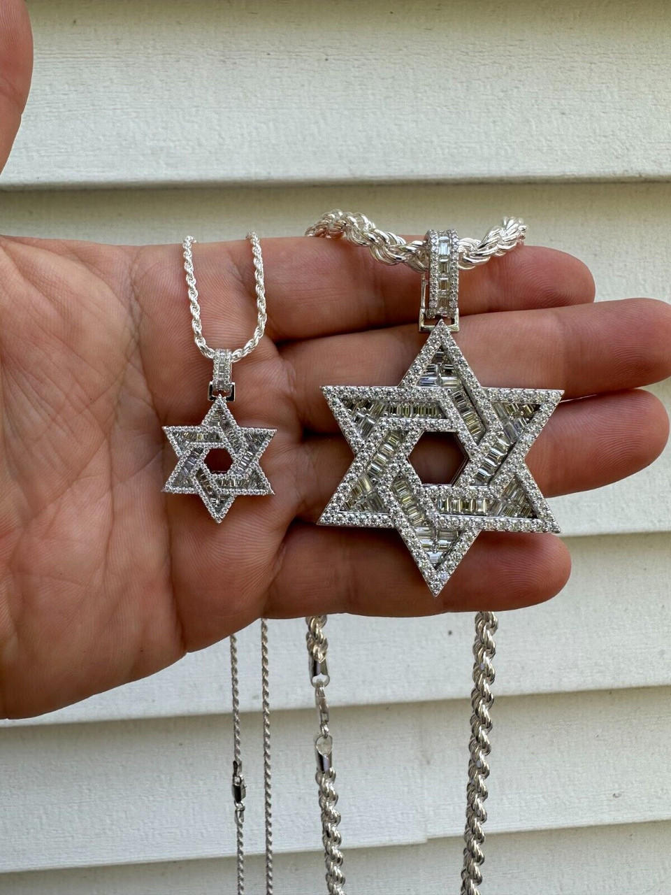 Sterling silver star of David - Star of David - Handmade unigue Magen David  necklace