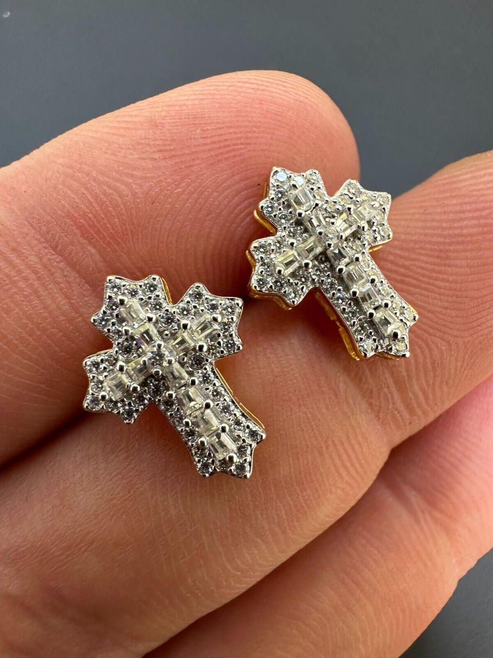 Cross Posts Earrings 16 * 22 – Mar Silver Jewelry