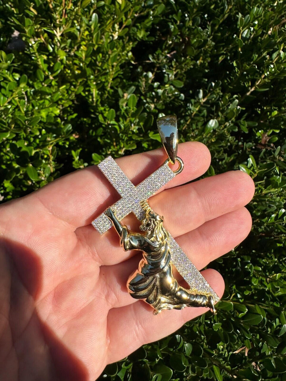 Micro Jesus Pendant White Gold - 6 ICE