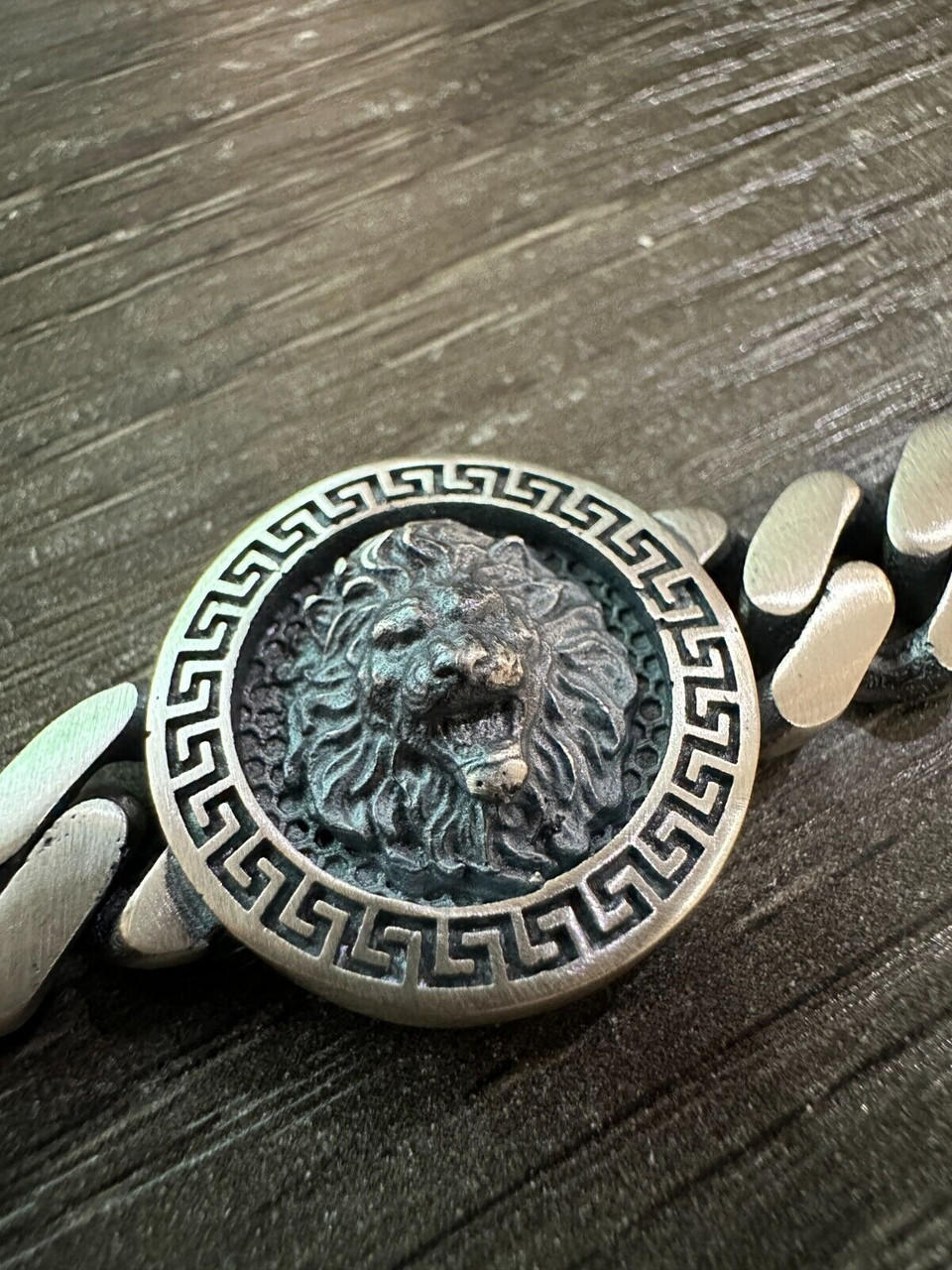 S925 Silver Men's Bracelet Retro Forest King Lion Bracelet - Temu New  Zealand