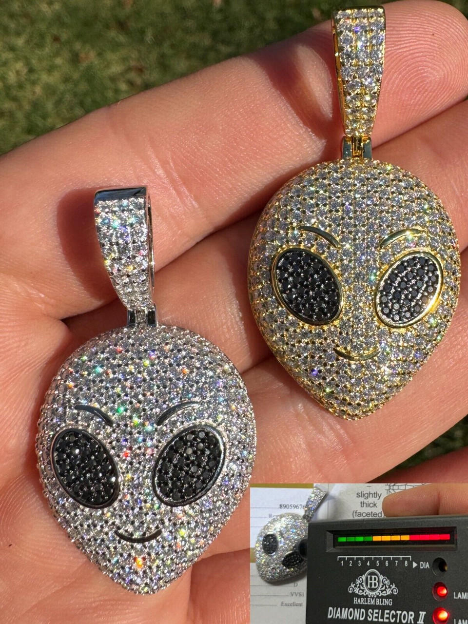 Diamond alien pendant Clearance