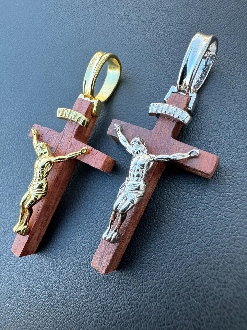 Bold Walnut Wooden Cross Pendant - A Sturdy Christian Faith Necklace – Monk  Rosaries