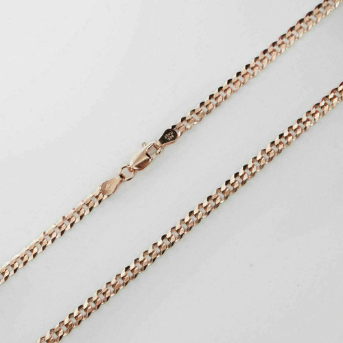 18k Rose Gold Titanium Chain, Rose Gold Chain, Chains, Waterproof, Gifts  for Men, Mens Chain, Cuban Link Chain, Women Necklaces, Rose Gold 