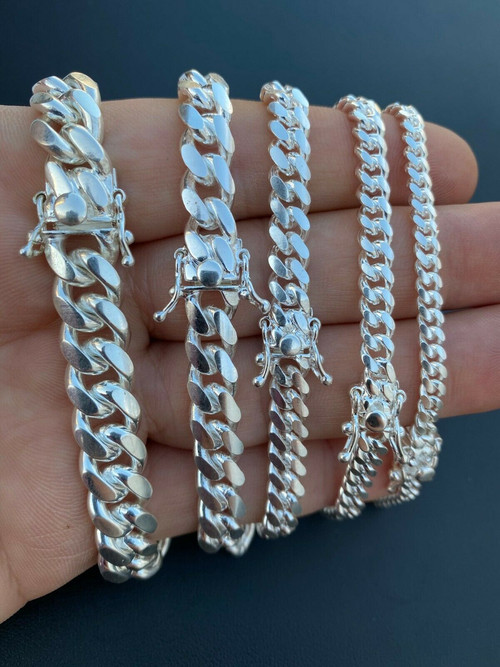 Annex Cuban Chain Bracelet I, Sterling Silver, Oxidized, Annex Clasp,  Polished | Men's Bracelets | Miansai