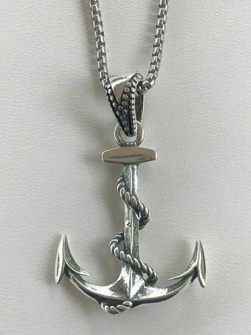 925 Sterling Silver Anchor Chain Necklace for Men — WE ARE ALL SMITH