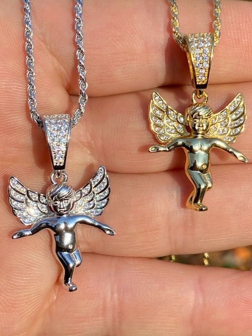 Gold Filled Angel Necklace,angel Wing Necklace,cherub Charm,angel Jewelry,guardian  Angel Charm Necklace,charm Jewelry,gift for Her - Etsy Denmark