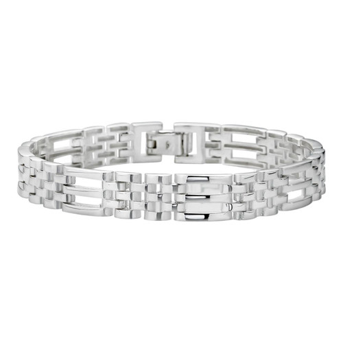 ꧁꧂julius bracelet Foxtail Chain Bracelet 7mm Blue Ion-Plated Solid Stainless