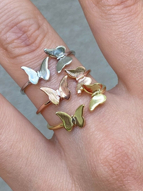 Buy Gold Butterfly Ring, Dainty Silver Ring, Best Friend Rose Gold Ring,  Gift for Her, Mom, Online in India - Etsy