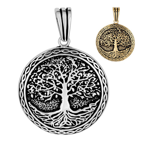 Real 925 Sterling Silver Large Tree Of Life Viking Celtic