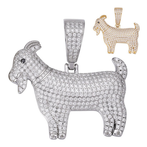 Moissanite GOAT Pendant | Harlem Bling