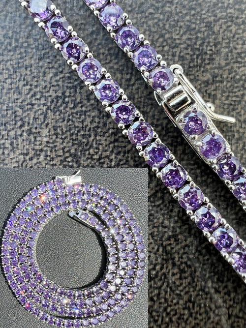 purple diamond necklace