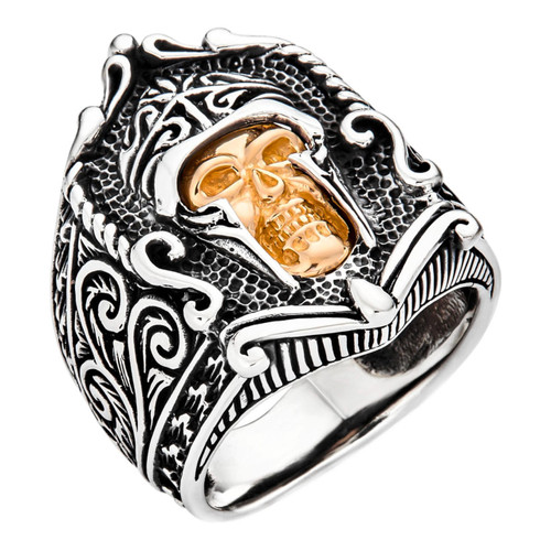 【PORTERNA】Silve dale ring Real Plain Solid 925 Sterling Silver Viking Warrior Draugr