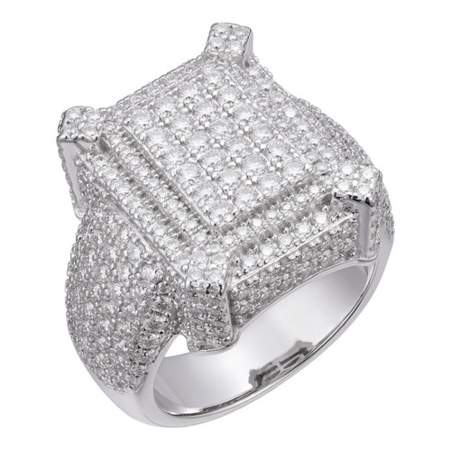 Lit Legend Iced Out Ring - 925 Silver Mens Moissanite Ring